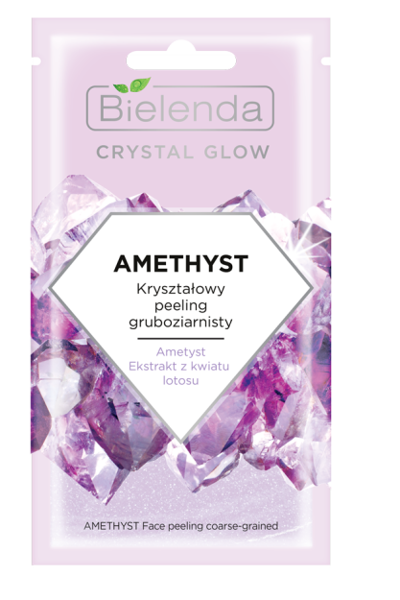 Bielenda Crystal Glow Kryształowy Peeling do Twarzy Amethyst Gruboziarnisty 8g