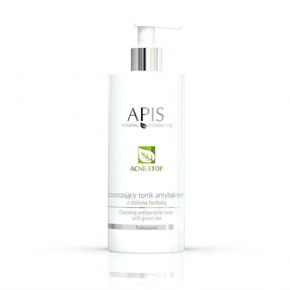 Apis Professional Acne Stop Oczyszczający Tonik Antybakteryjny z Zieloną Herbatą dla Cery Trądzikowej Tłustej i Mieszanej 500ml