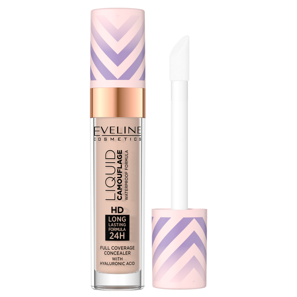 Eveline Liquid Camouflage Waterproof Concealer with Hyaluronic Acid No.05 Light Sand 7.5ml