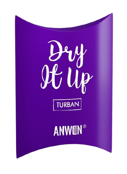 Anwen Turban Dry It Up Night Treatment for Hair Care Purple Color 1 Piece