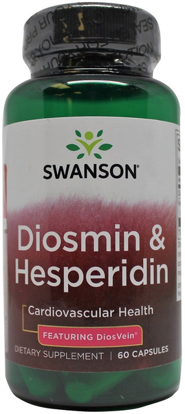Swanson Diosmin & Hesperidin Wspomaga Układ Krążenia 60 Kapsułek