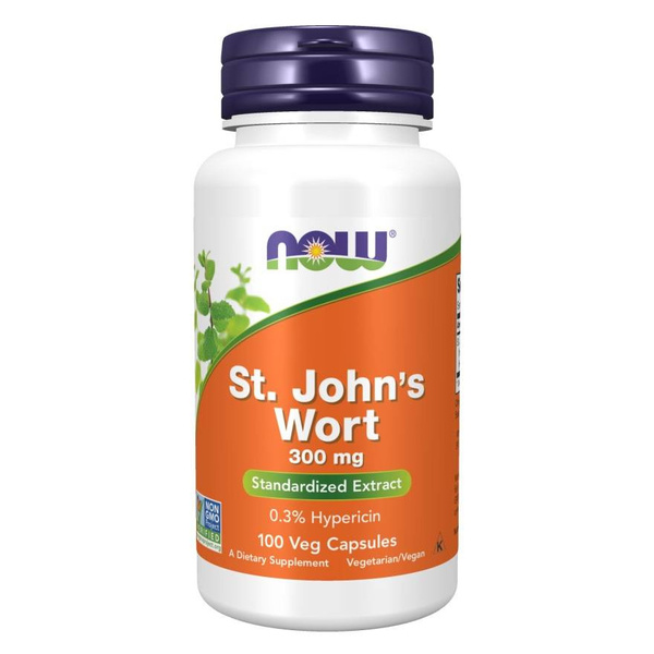 Now Foods St. John's Wort 300mg Supports Urinary and Digestive System Soothes Nervous Tension 100 Vcapsules