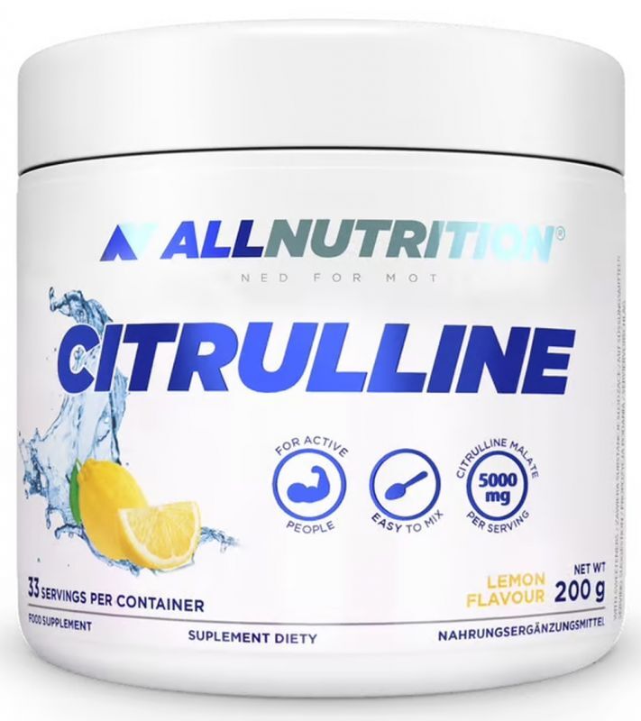 Allnutrition Citrulline Wspomaga Aktywny Trening Lemon 200g