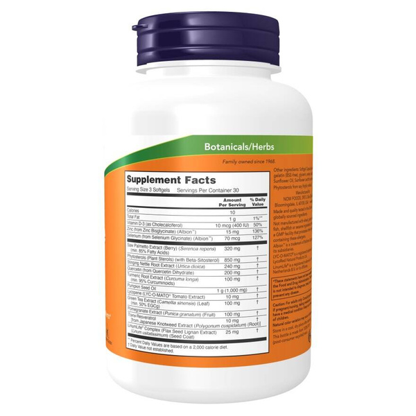 Now Foods Prostate Health Clinical Strength Wspiera Zdrowie Gruczołu Krokowego 180 Kapsułek