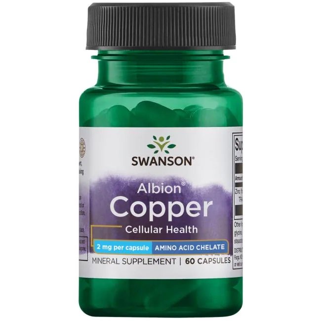 Swanson Albion Copper 2mg Chelat Miedzi 60 Kapsułek