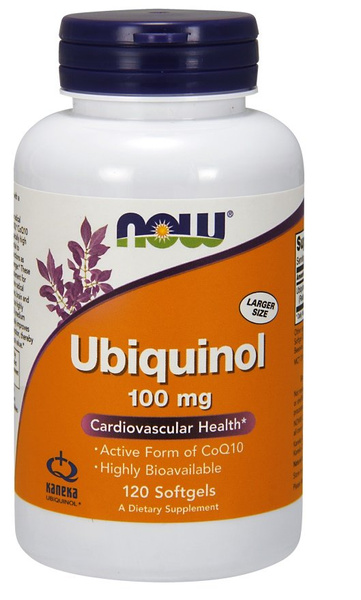 Now Foods Ubiquinol 100mg Coenzyme Q10 Energizes & Supports Heart 120 Softgels