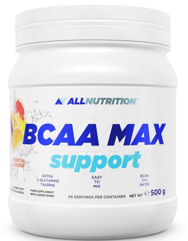 Allnutrition BCAA Max Support Kompleks Aminokwasów Tropical 500g