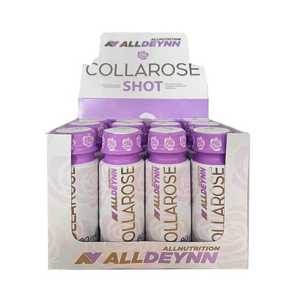 AllDeynn Collarose Shot Preparat Kolagenowy do Picia Raspberry Wild Strawberry 12x80ml