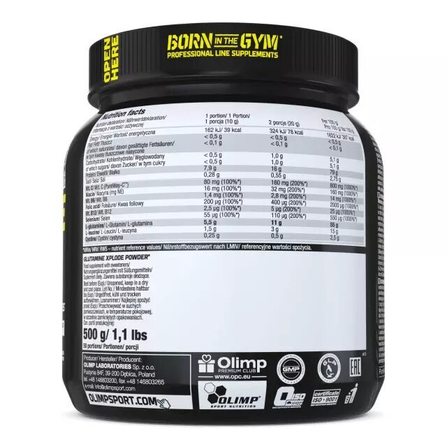 Olimp Glutamine Xplode Lemon 500g