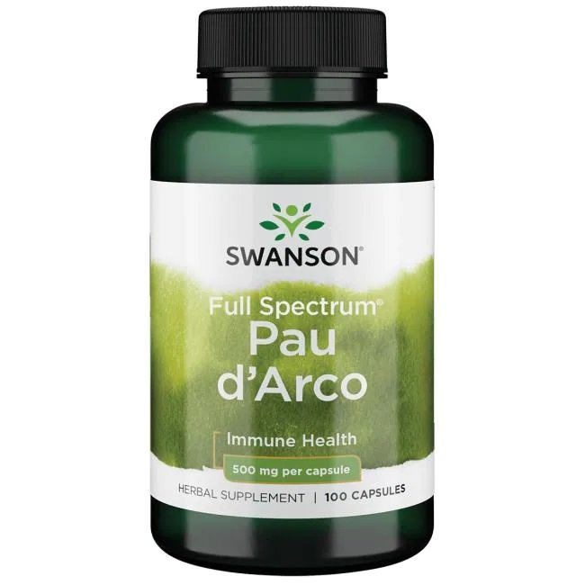 Swanson Full Spectrum Pau d'Arco 500mg 100 Capsules