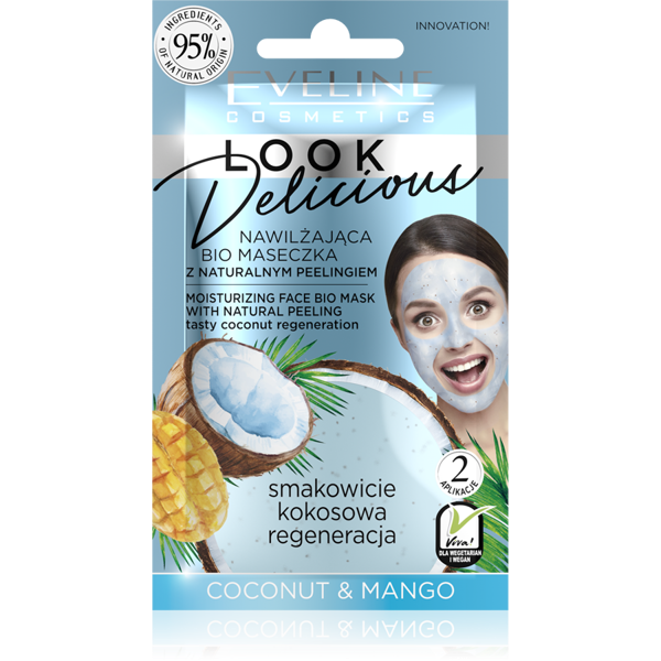 Eveline Look Delicious Nawilżająca Maseczka do Twarzy z Bio Kokosem i Mango 10ml