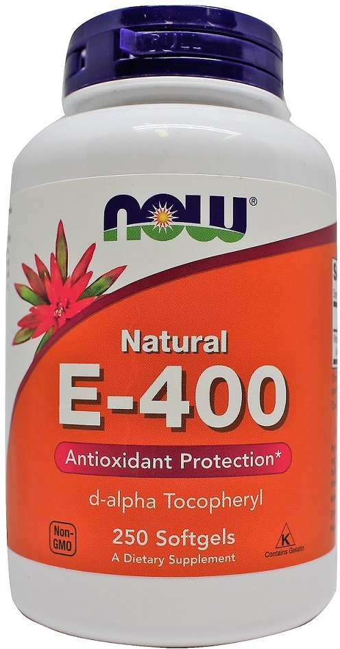 Now Foods Vitamin E-400 Natural Supports Immune System 250 Softgels