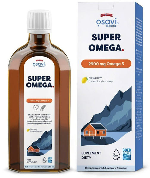 Osavi Super Omega 2900mg Omega 3 Fish Oil in Liquid for Heart and Brain Function 250ml