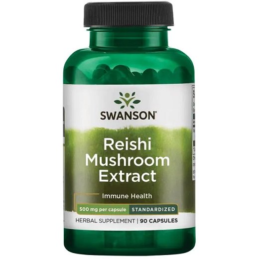Swanson Reishi Mushroom Extract 500mg 90 Capsules
