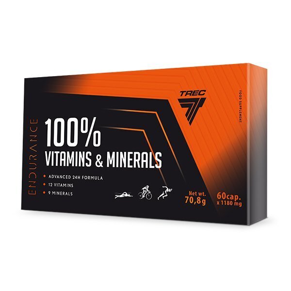 Trec Nutrition Enudrance 100% Vitamins & Minerals Kompleks Witamin i Minerałów na Dzień i na Noc 60 Kapsułek