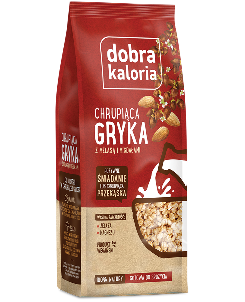 Dobra Kaloria Bio Vege Crunchy Buckwheat with Molasses and Almonds 100g