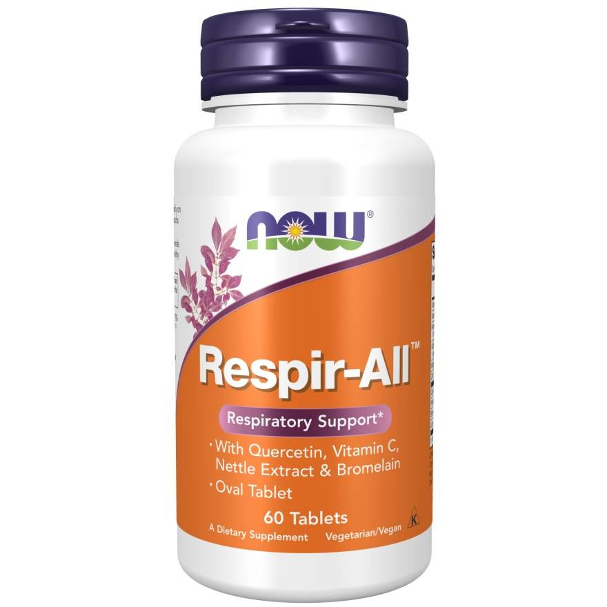 Now Foods Respir-All Allergy Witaminy i Minerały 60 Tabletek