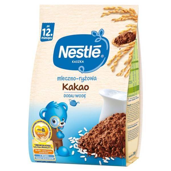 Nestle Kaszka Mleczno-Ryżowa o Smaku Kakao z Witaminami dla Dzieci po 12 Miesiącu 230g