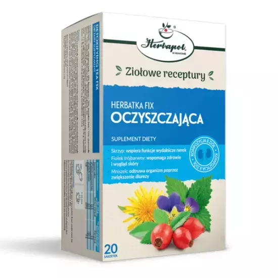 Herbapol Herbatka Fix Oczyszczająca Kompozycja Ziół i Owoców z Pokrzywą i Skrzypem 20x2g