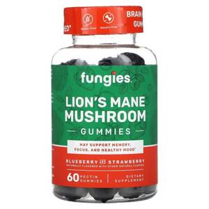 Lion's Mane Mushroom Gummies, Blueberry & Strawberry - 60 gummies