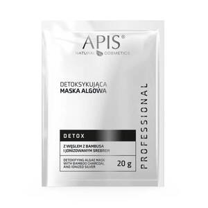 Apis Professional Detox Detoksykująca Maska Algowa z Węglem z Bambusa i Jonizowanym Srebrem dla Skóry Tłustej i Mieszanej 20g Best Before 31.12.24