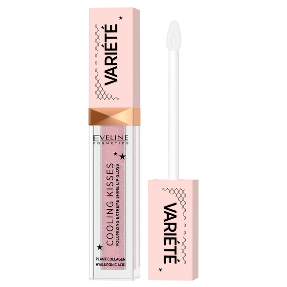 Eveline Variete Cooling Kisses Błyszczyk Zwiększający Objętość Ust z Efektem Chłodzącym Nr 02 Sugar Nude 6,8ml