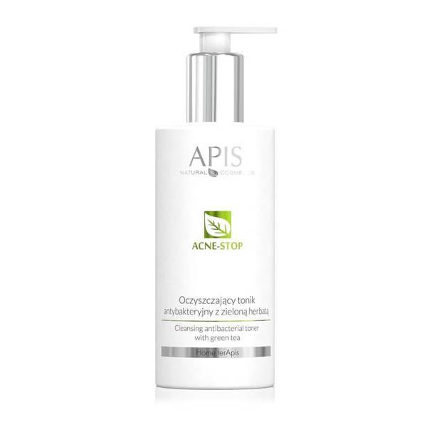 Apis Home terApis Acne Stop Oczyszczający Tonik Antybakteryjny z Zieloną Herbatą dla Cery Tłustej i Mieszanej 300ml