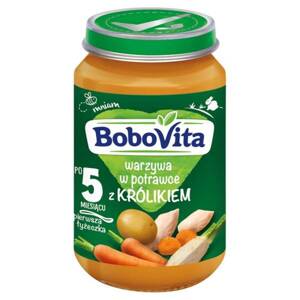BoboVita Warzywa w Potrawce z Królikiem dla Niemowląt po 5 Miesiącu Życia 190g