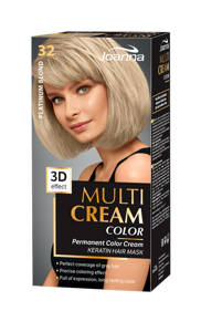 Joanna Multi Cream Trwały Intensywny Kolor Farba Pielegnacja Platynowy Blond 32