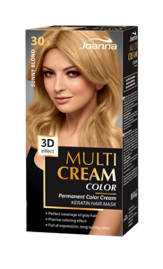 Joanna Multi Cream Trwały Intensywny Kolor Włosów Farba Pielęgnacja 30.5 Słoneczny Blond