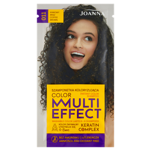 Joanna Multi Effect Szamponetka Koloryzująca 011 Kawowy Brąz 35g