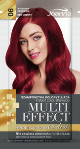 Joanna Multi Effect Szamponetka Koloryzująca 06 Wiśniowa Czerwień 35g