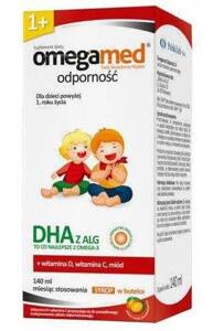 Omegamed Odporność 1+ Syrop o Smaku Pomarańczowym DHA Omega 3 Witamina C 140ml