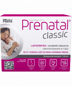 Prenatal Classic Laktoferyna dla Kobiet w Ciąży 90 Tabletek