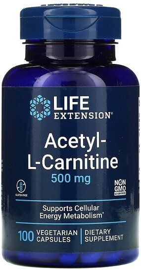 Acetyl-L-Carnitine, 500mg - 100 vcaps