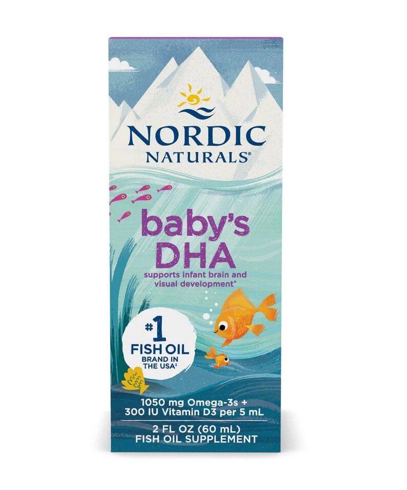 Baby's DHA Fish Oil, 1050mg Omega-3 with Vitamin D3 - 60 ml.