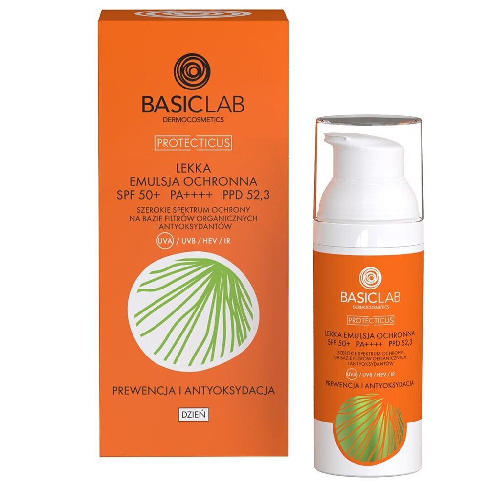 Basiclab Protecticus Lekka Emulsja Ochronna SPF 50+ Prewencja i Antyoksydacja 50ml