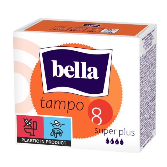 Bella Tampo Super Plus Tampony bez Aplikatora 8 Sztuk