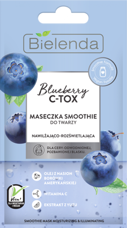 Bielenda Blueberry C Tox Maseczka Smoothie Nawilżająco Rozświetlająca 8g