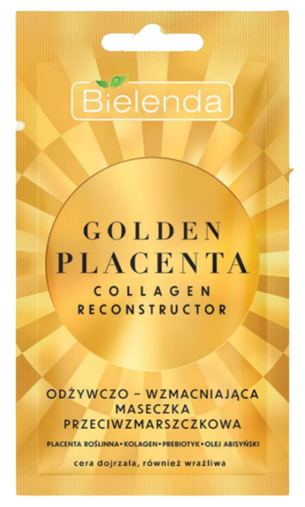 Bielenda Golden Placenta Collagen Reconstructor Odżywczo–Wzmacniająca Maseczka Przeciwzmarszczkowa 8g