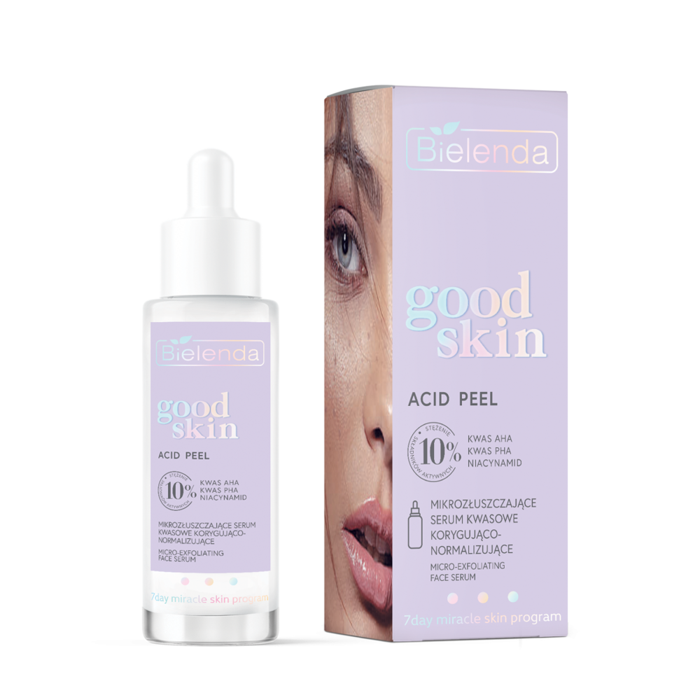 Bielenda Good Skin Acid Peel Mikrozłuszczające Serum Kwasowe Korygująco-Normalizujące z Kwasami AHA PHA 30g