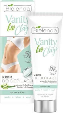 Bielenda Vanity Clays Bio Krem do Depilacji Ciała z Zieloną Glinką do Skóry Suchej 100ml