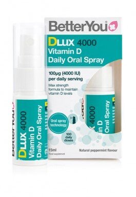 DLux 4000 Daily Vitamin D Oral Spray, Natural Peppermint - 15 ml.