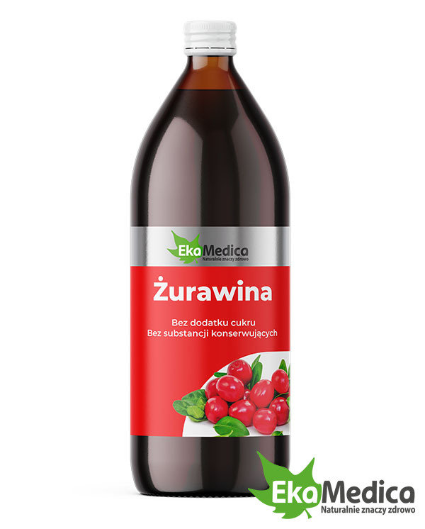 EkaMedica Naturalny 100% Sok z Żurawiny 500 ml