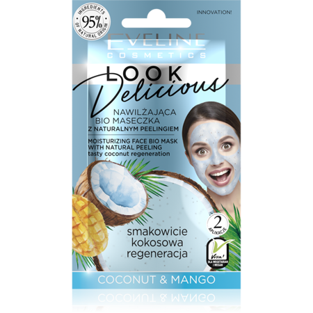 Eveline Look Delicious Nawilżająca Maseczka do Twarzy z Bio Kokosem i Mango 10ml