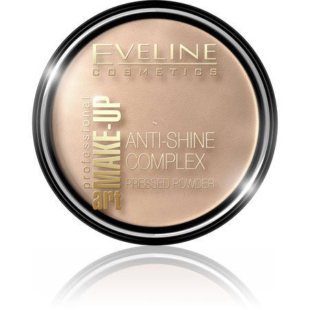 Eveline Make Up Art Anti-Shine Complex Puder Prasowany Nr 34 Medium Beige 14 g