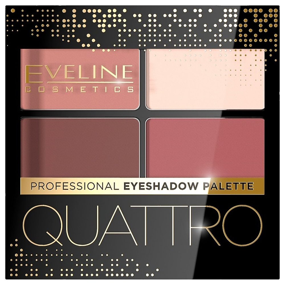 Eveline Quattro Professional Eyeshadow Palette Cienie do Powiek z Aplikatorem Nr 04 3.2g