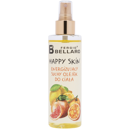 Fergio Bellaro Happy Skin Energetyzujący Suchy Olejek do Ciała z Pomarańczą Jabłkiem i Olejkiem Arbuzowym 200ml