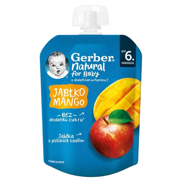 Gerber Deserek Jabłko Mango dla Niemowląt po 6. Miesiącu Życia 80g