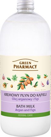 Green Pharmacy Kremowy Płyn do Kąpieli Olej Arganowy i Figi 1000ml